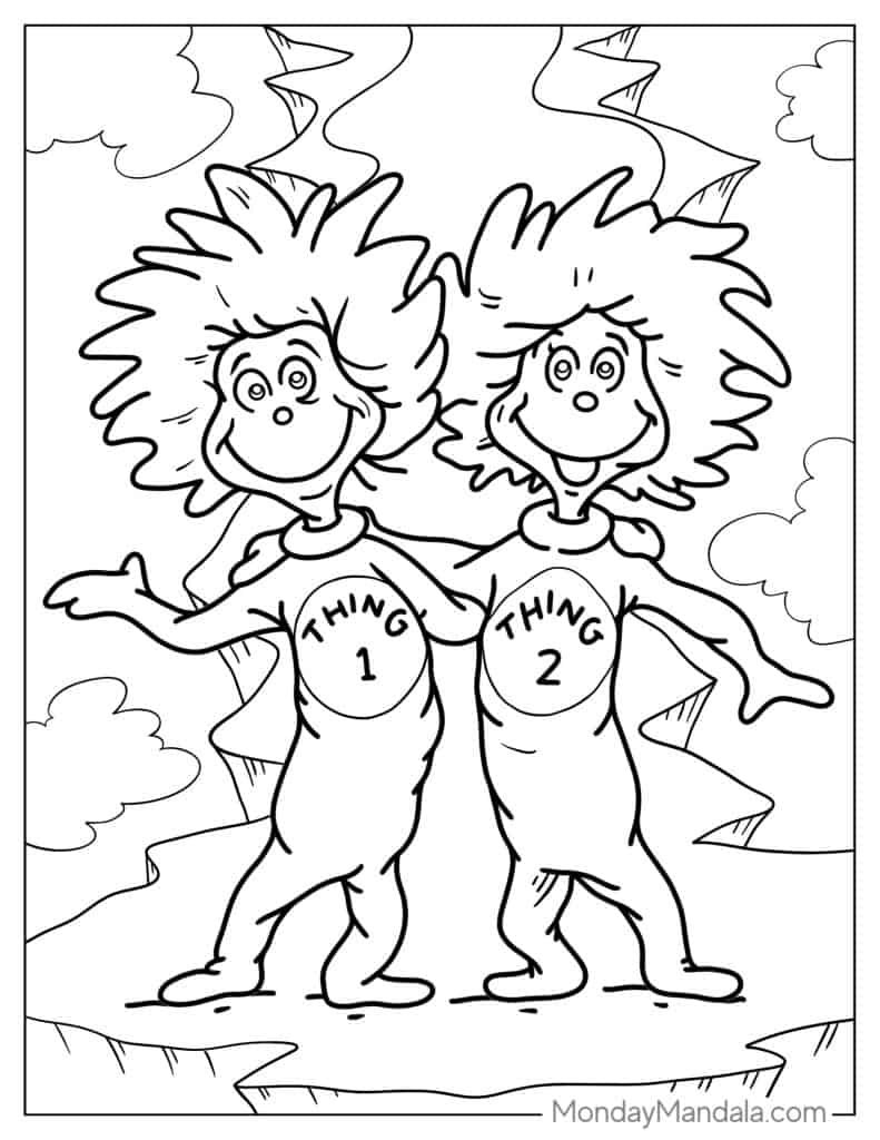 free printable dr seuss coloring pages