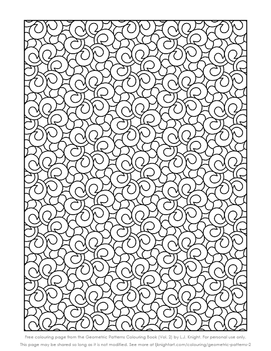 free printable geometric design coloring pages