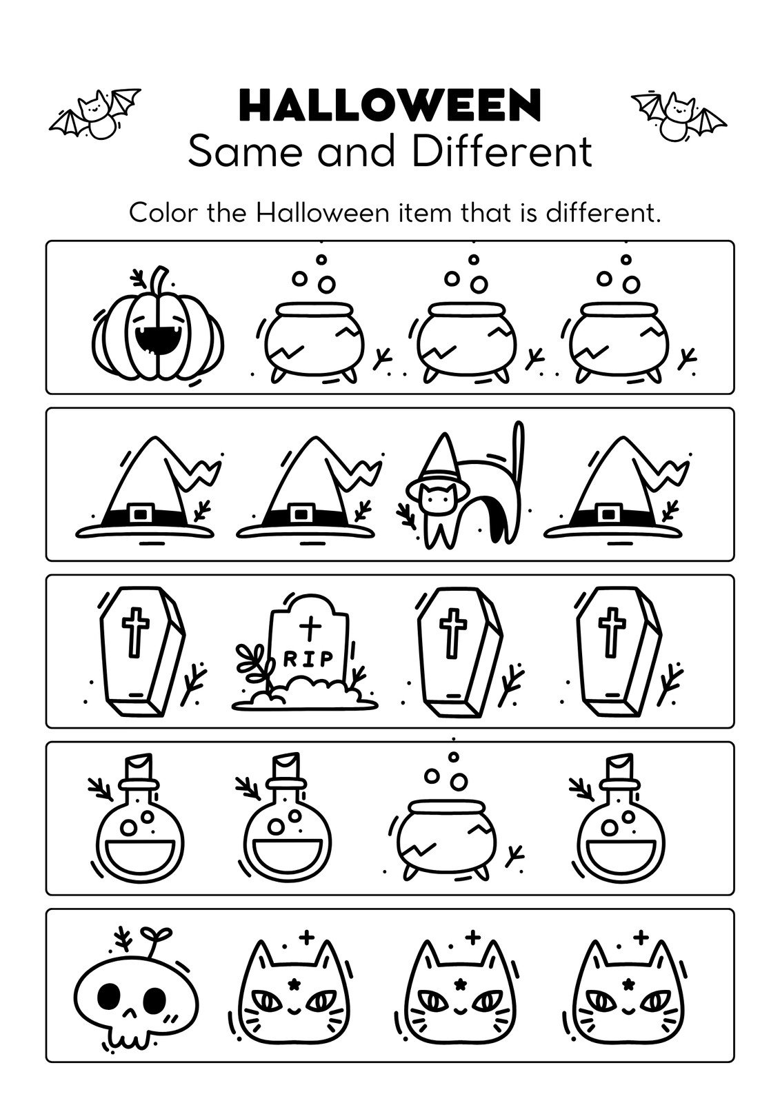 Free printable Halloween worksheet templates to edit | Canva