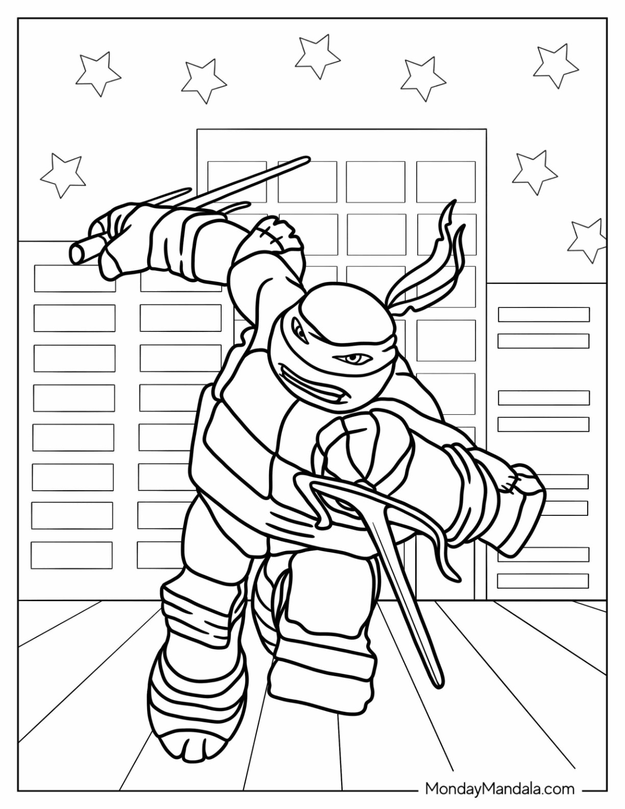 free printable ninja turtle coloring pages