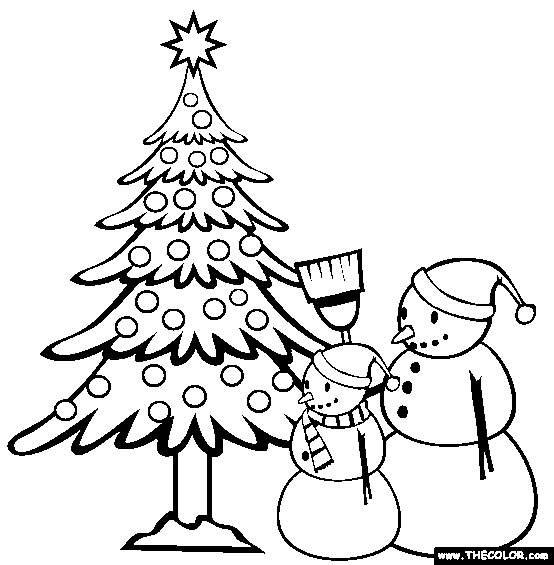 free printable online christmas coloring pages