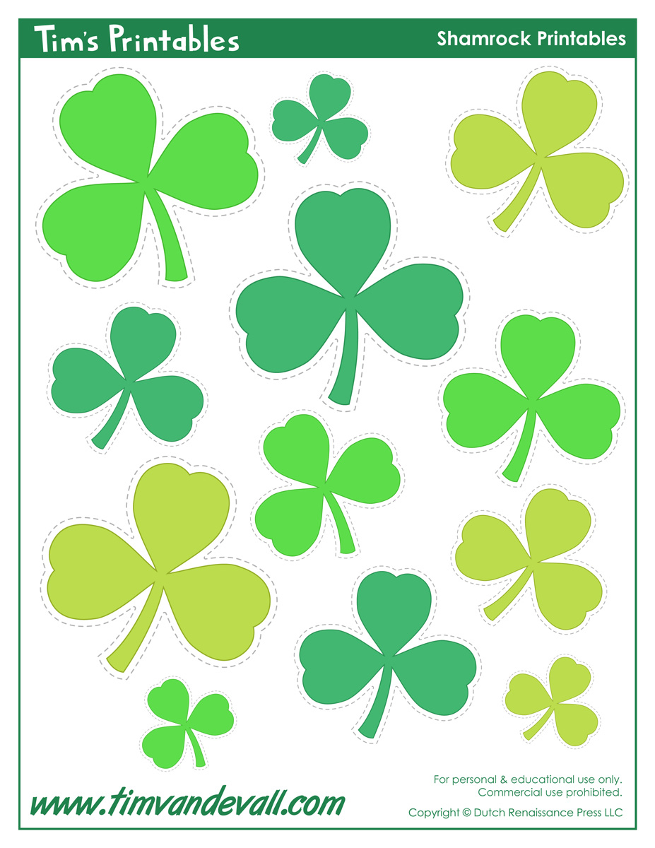 free printable shamrock template