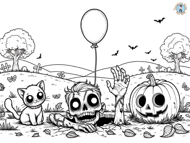 free printable zombie coloring pages