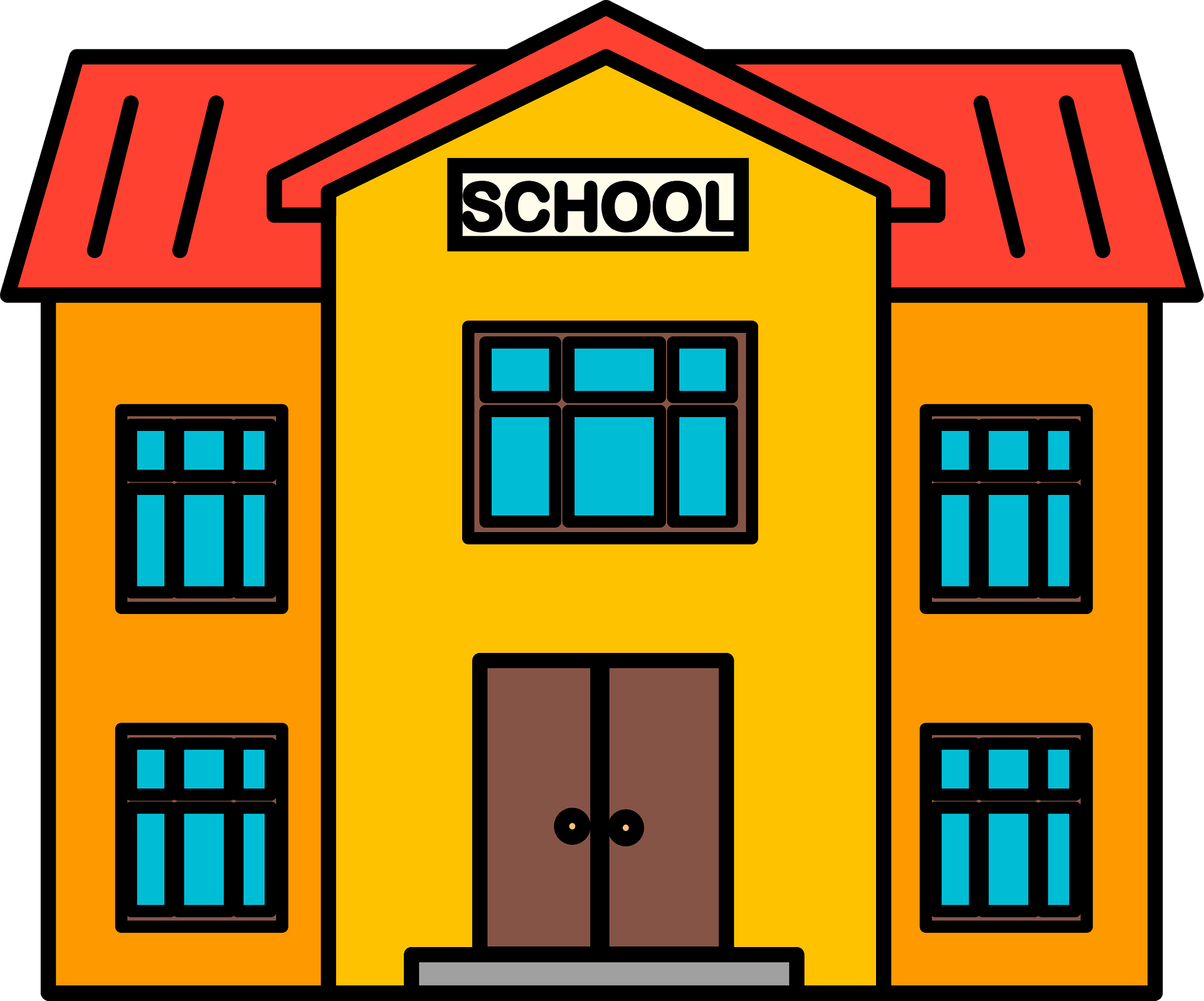 free school house clipart