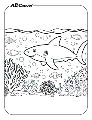 free shark coloring pages to print