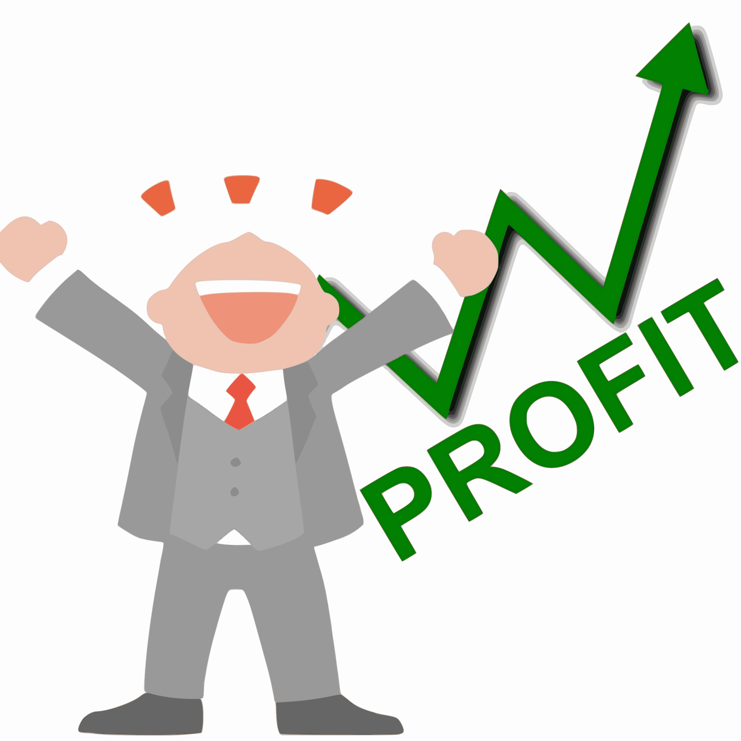 Happy Business Man Profit Vector Clipart image - Free stock photo ...