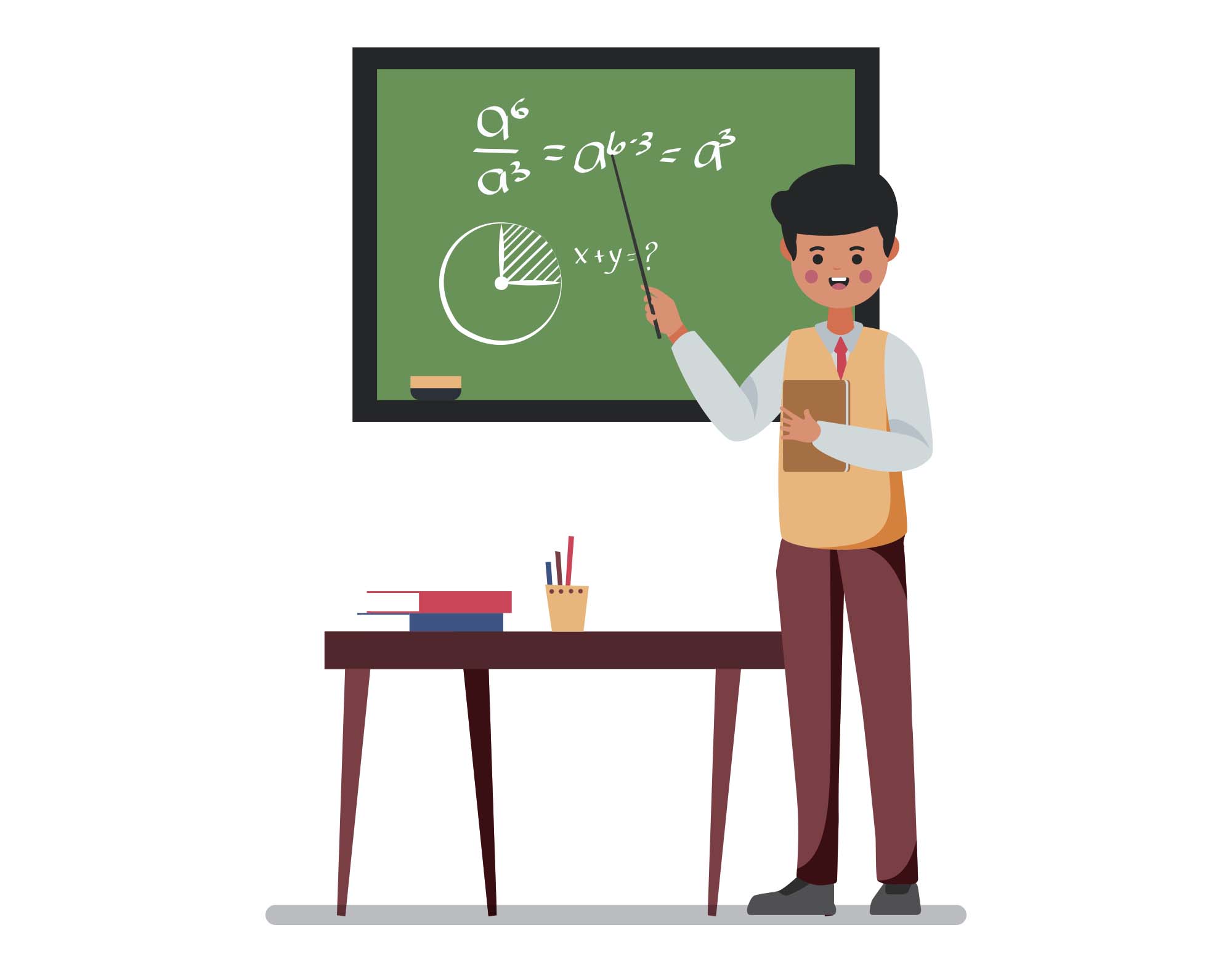 Free Male Teacher Vector Illustration (AI)