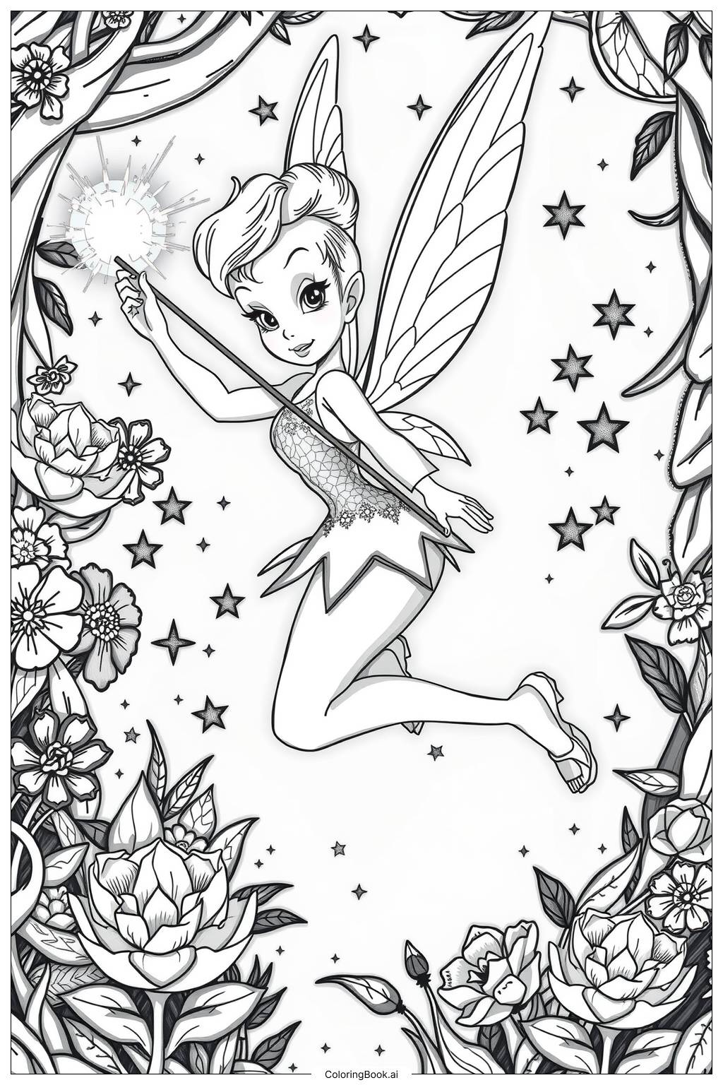 free tinkerbell coloring pages