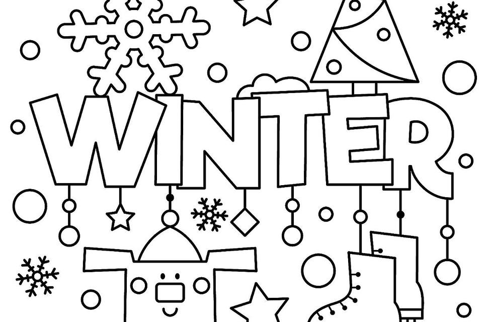 free winter coloring pages for kids printable