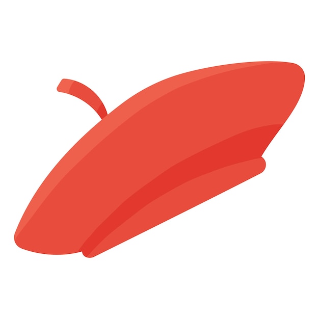 Premium Vector | Beret french headdress paris olympics red icon ...