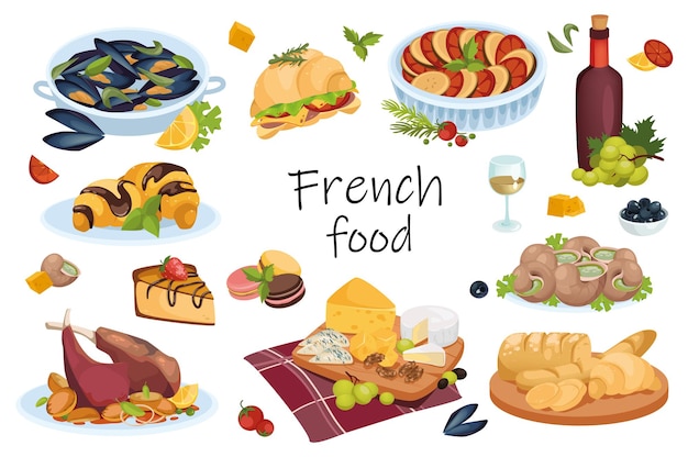 french cuisine cliparts