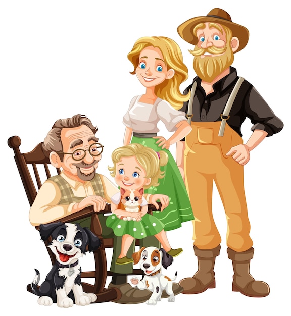 french family cliparts