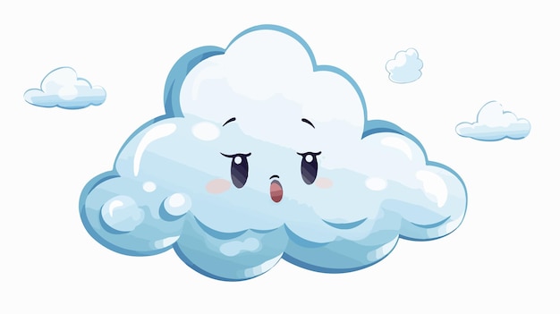 Friendly Cloud Waving Cartoon Illustration | Premium AI-generated ...