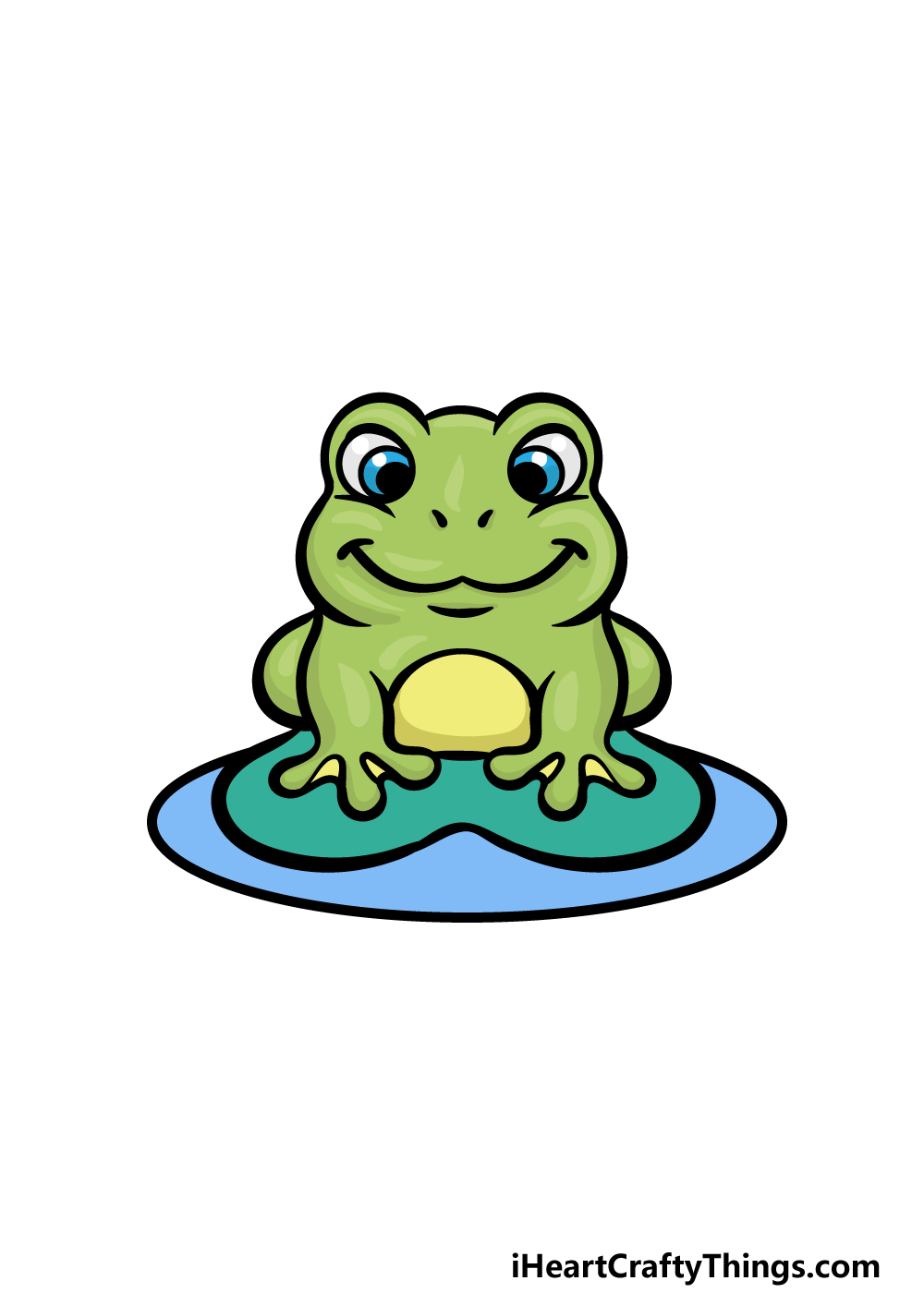 Cartoon Frog Drawing - How To Draw A Cartoon Frog Step By Step