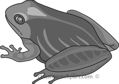 Animals Gray and White Clipart - frog-clipart-314A-gray ...