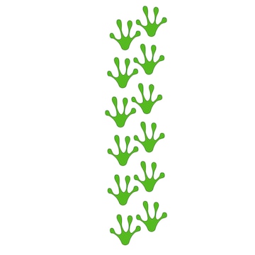 frog footprints cliparts
