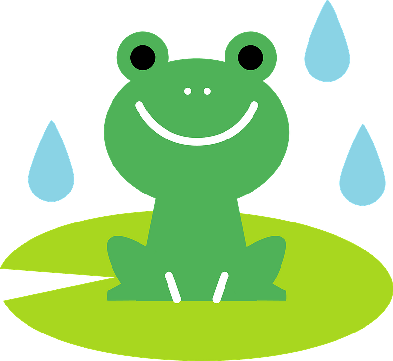 frog on lily pad clipart