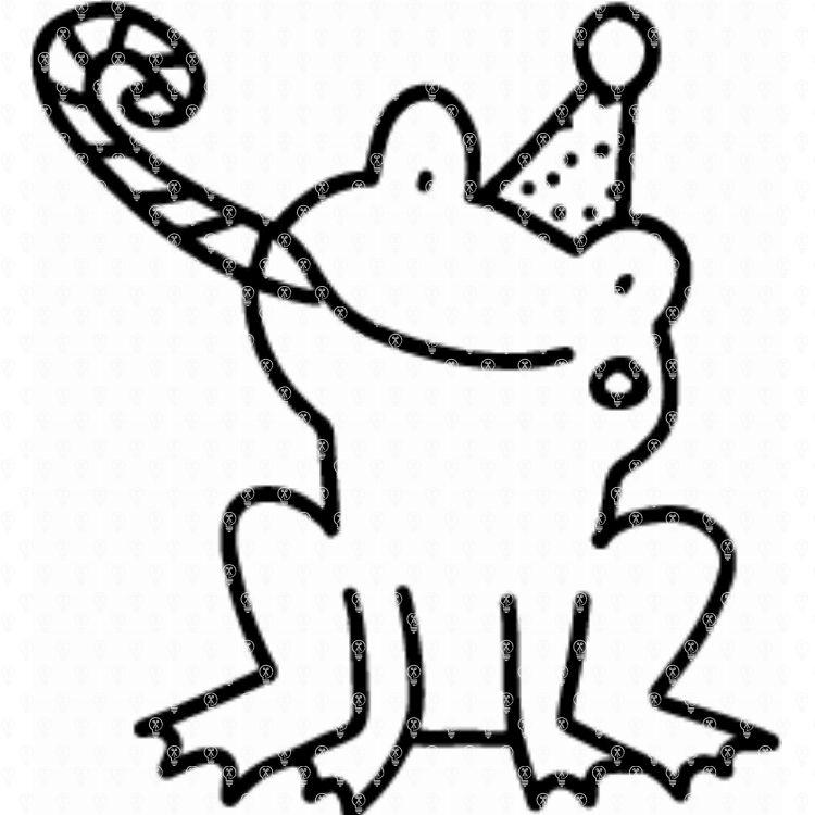 frog outline clipart 2024