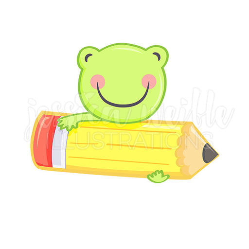 frog pencil cliparts