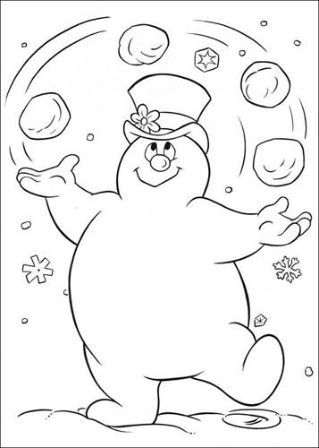 frosty the snowman pictures to color