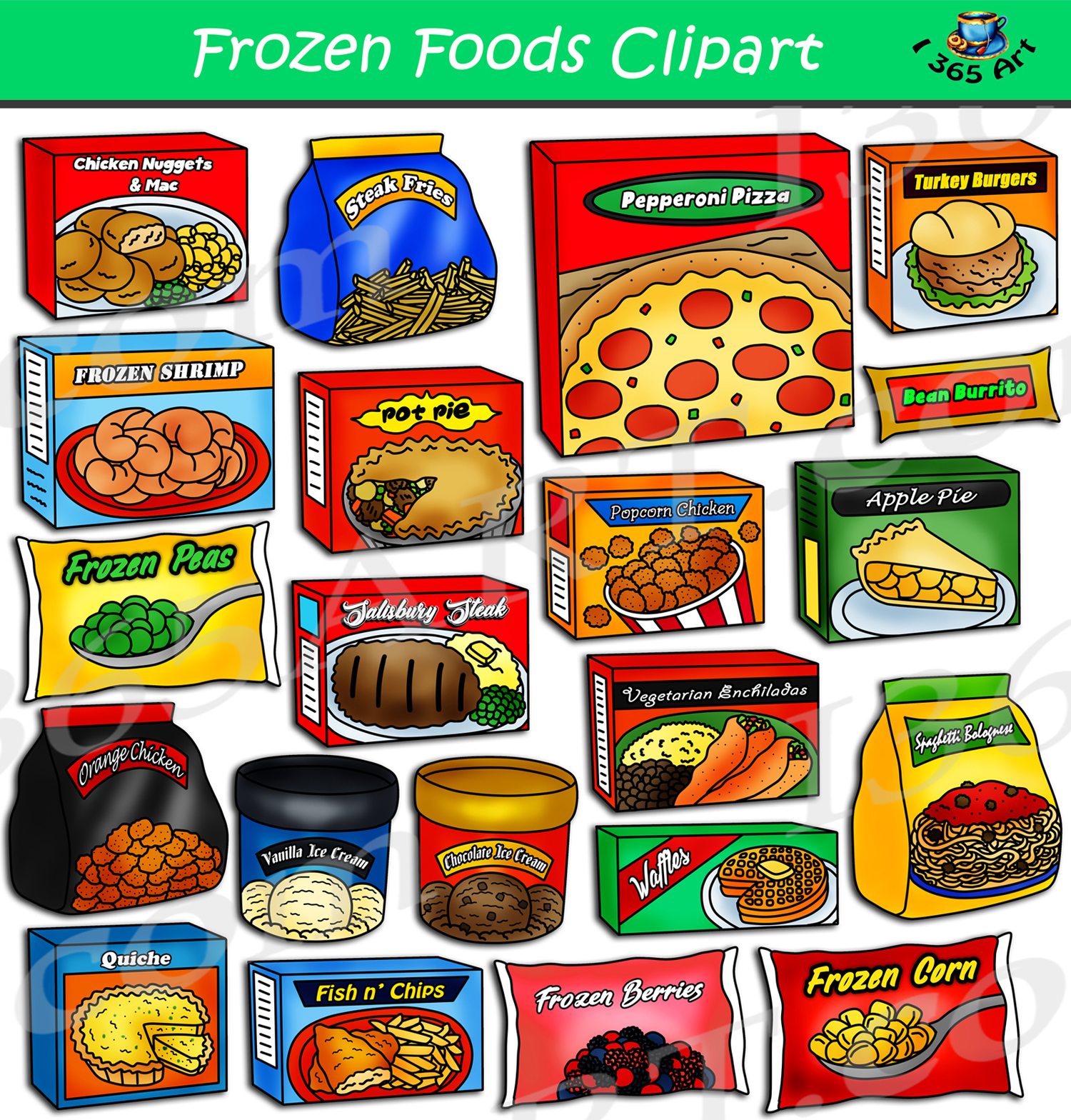 frozen meal cliparts