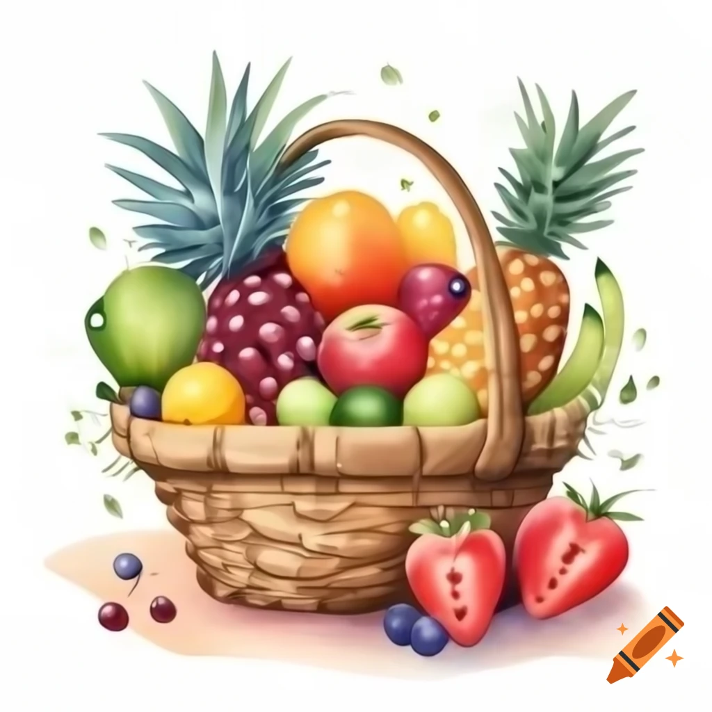 fruit basket clipart 2024