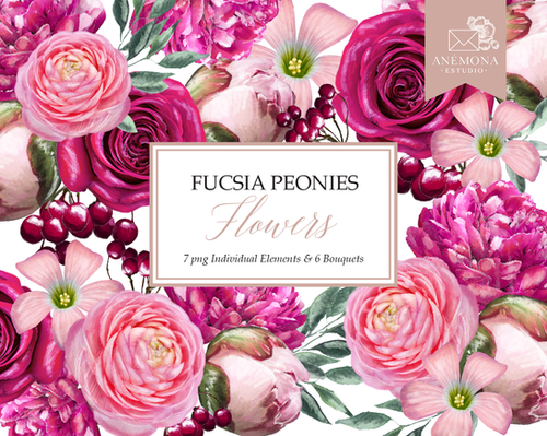 fuchsia flower cliparts