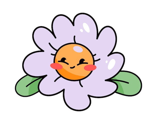 Premium Vector | Cute cartoon kawaii character daisy flower with ...