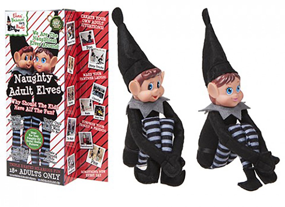 Hoolaroo Elves Behaving Badly 2 Pack Black Adult Elves Office Fun ...