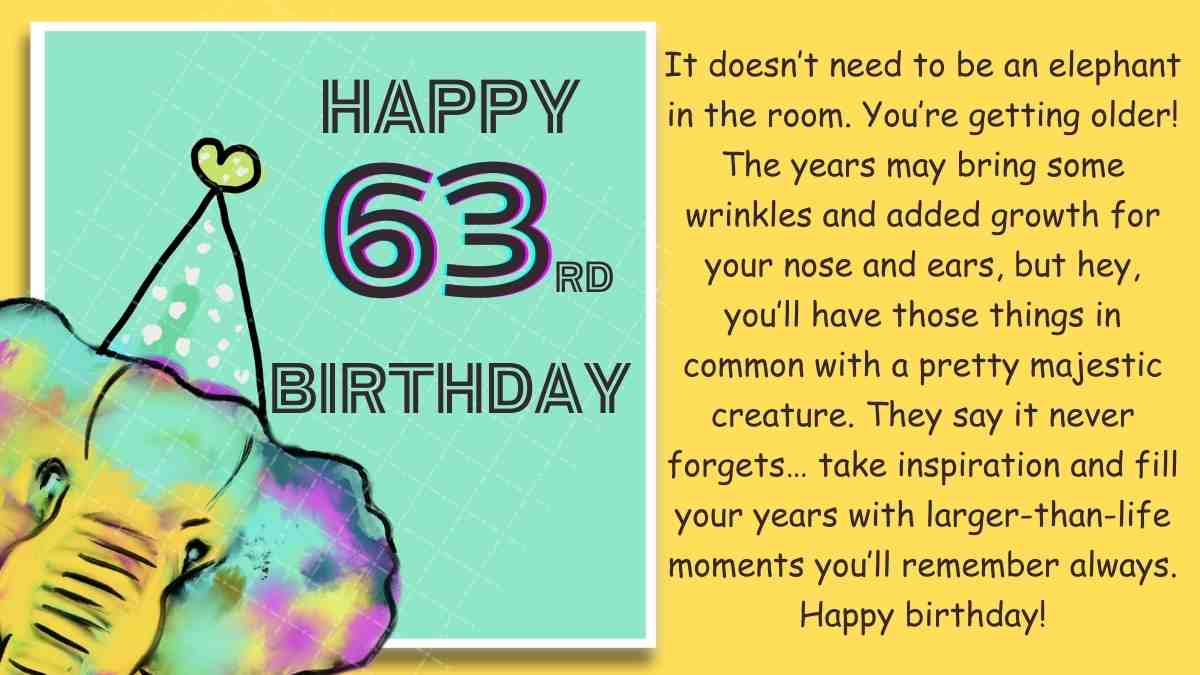 funny 63 birthdays