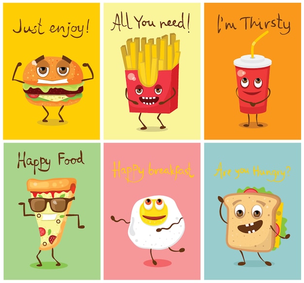 funny cartoon food pictures