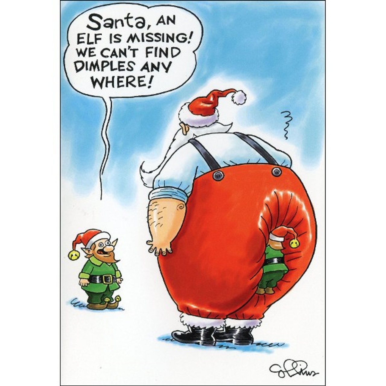 Elf is Missing Funny / Humorous Christmas Card | PaperCards.com