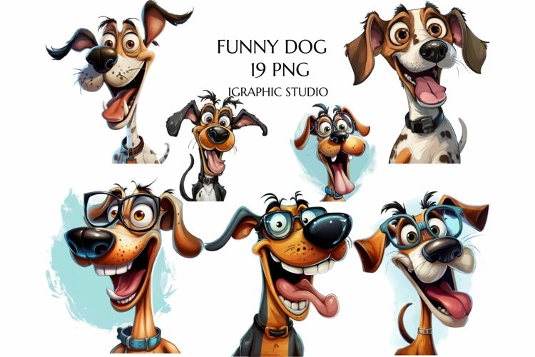 funny dog clipart