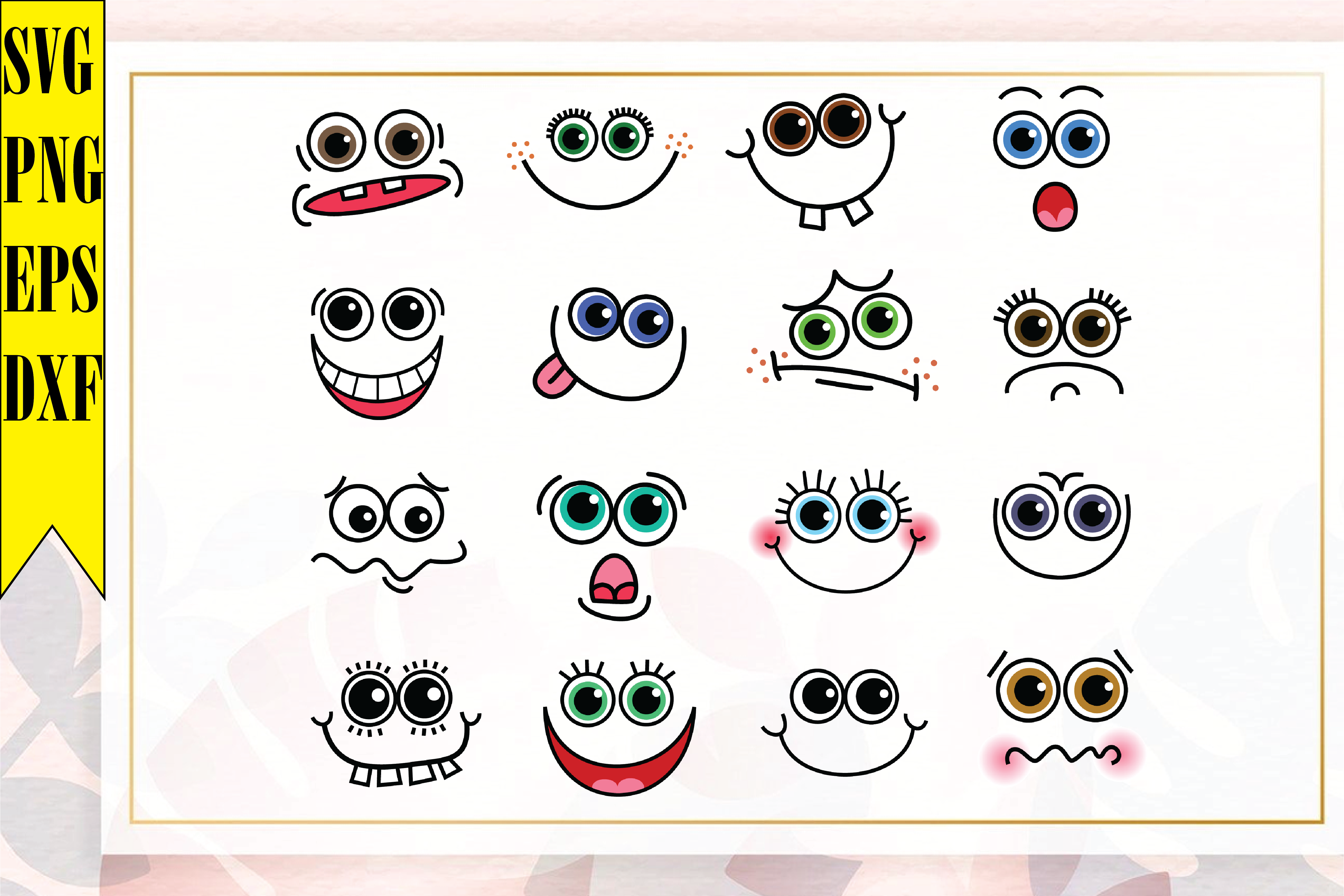 Funny Faces Clipart