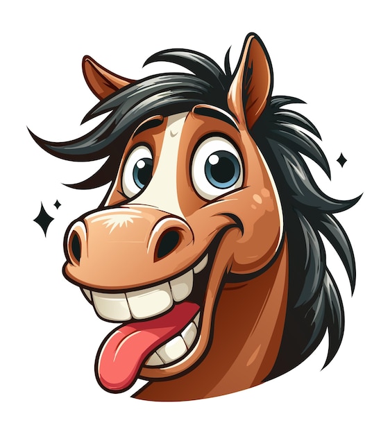 funny horse clipart