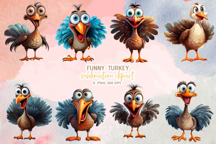 funny turkey clipart