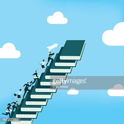 Knowledge Moves You One Step Further Stock Clipart | Royalty-Free ...