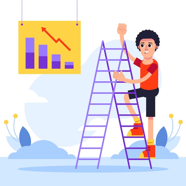 Free Vector | Flat design go further illustration