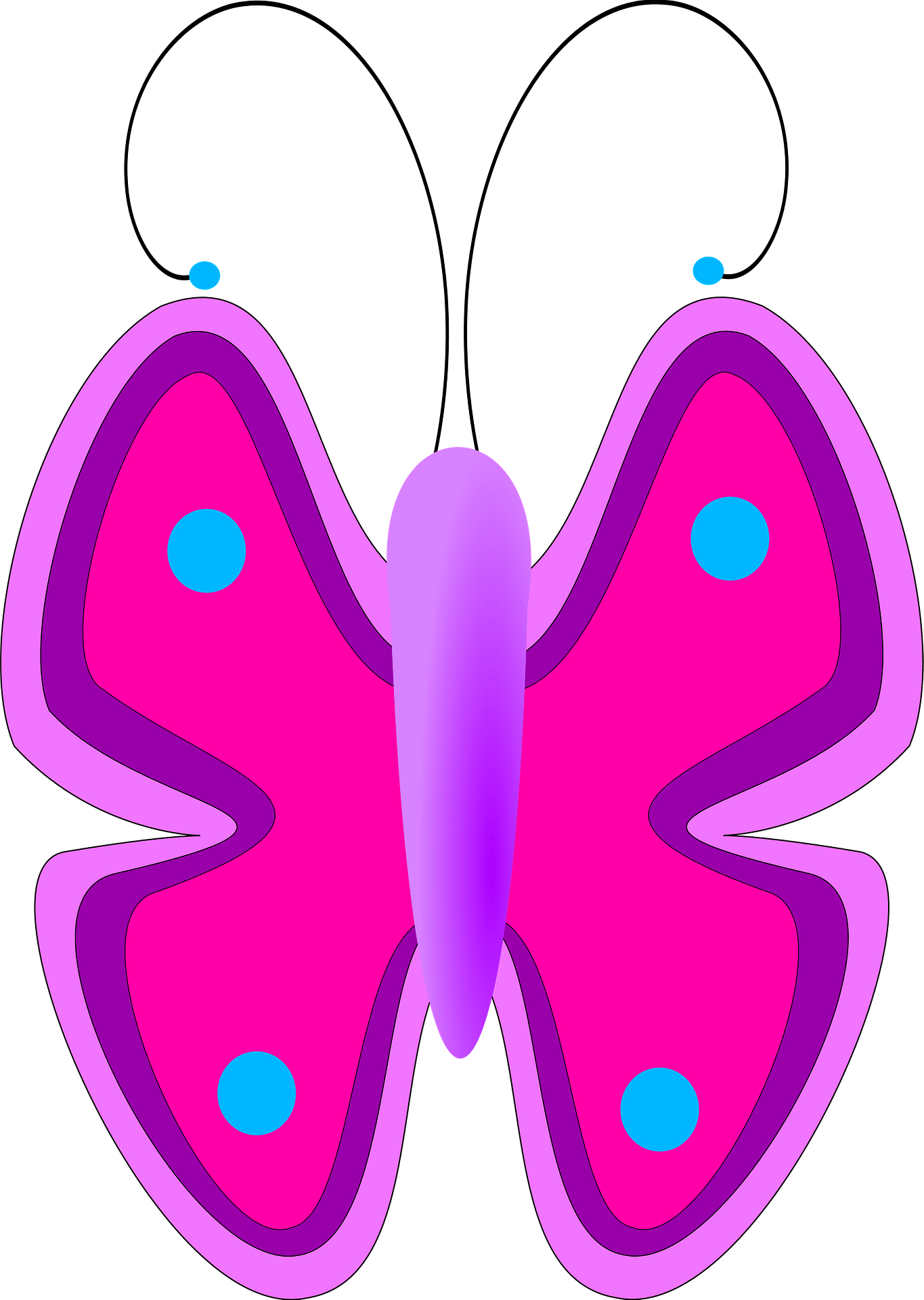 fuschia butterfly cliparts