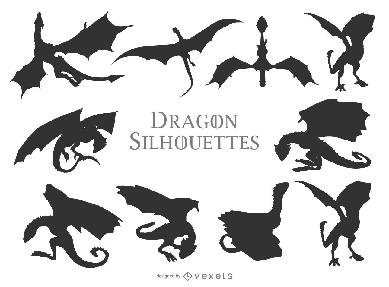 game of thrones dragon silhouette
