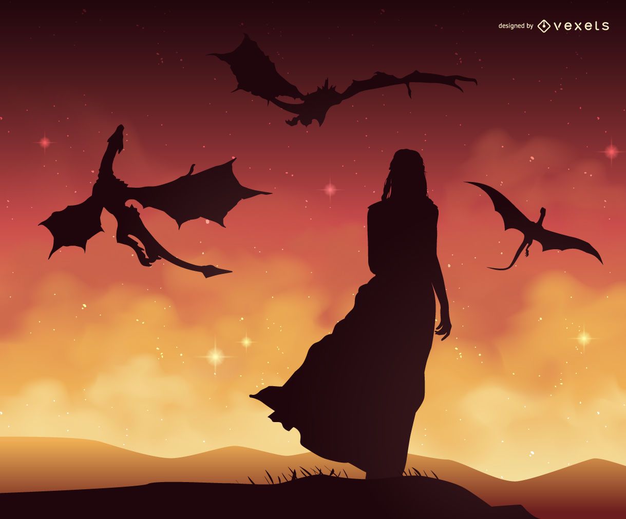 game of thrones dragon silhouette