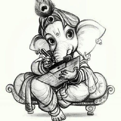 Lord Ganesha Pencil Sketch at ₹ 1000/piece | Agraharam | Chennai ...