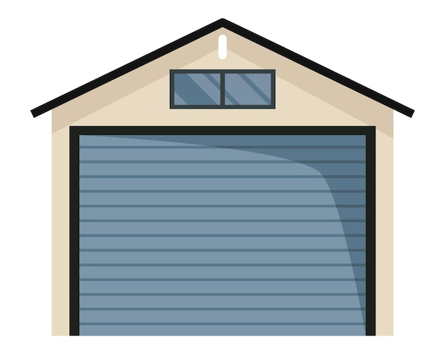 Premium Vector | Garage door icon Roll cartoon garage for car ...