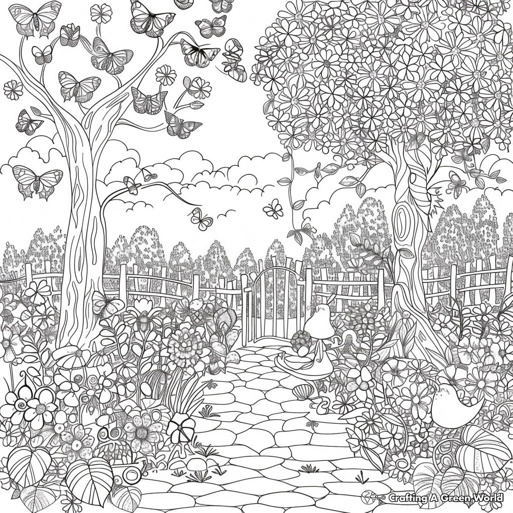 garden of eden coloring page