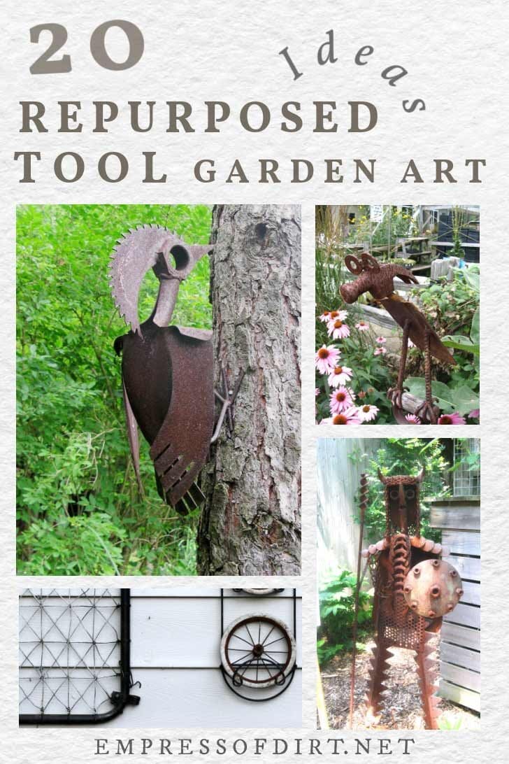 20 Ideas to Turn Old Tools into Garden Art