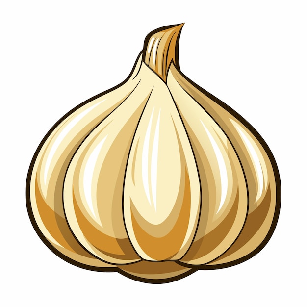 Garlic clipart cartoon style vector illustration | Premium AI ...