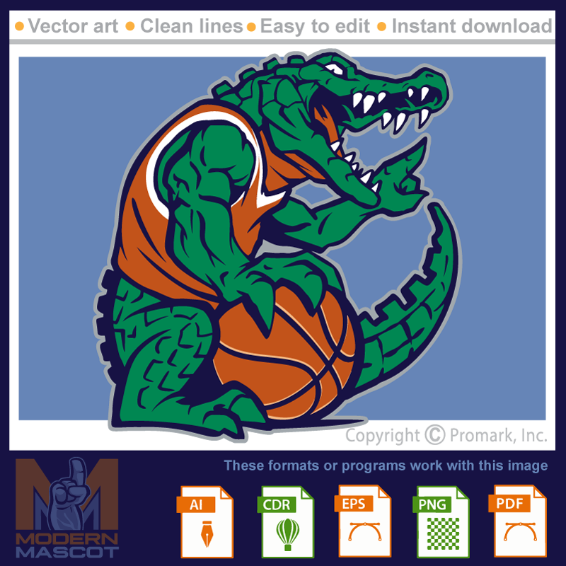 gator basketball cliparts