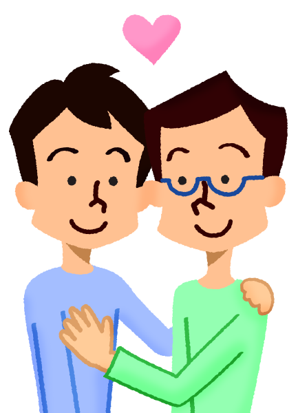 gay couple | Free Clipart Illustrations | Japaclip