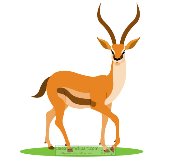Antelope Clipart Clipart - african-gazelle-clipart-518 - Classroom ...