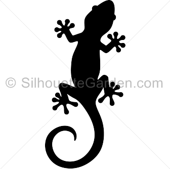 gecko silhouette cliparts